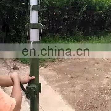 18m manual winch motorized winch telescopic mast with pulling wire and tripod