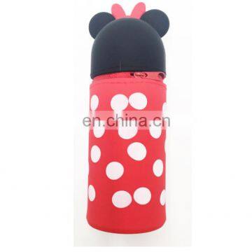 Korean Cartoon Silicone Pencil Case and Stationery Pen Holder With Retractable Function and Cylindrical Shape photo-3