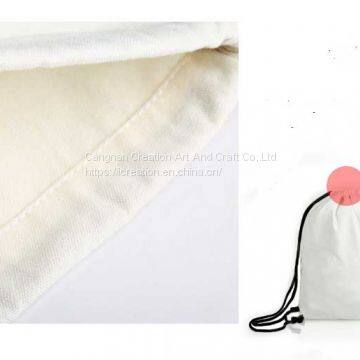 Wholesales Eco Canvas Schoolbag Drawstring Backpack Bag Travel Sports Pouch Bag photo-5