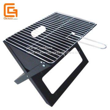 Notebook Portable Barbeque Charcoal Barbecue Folding Grill Travel X Scissor Bbq Grill