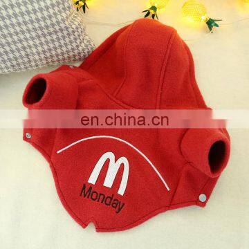 Pet Dog Cat Hoodie Monday Tuxedo Warm Coat Clothes Teddy Woolen Coat photo-6