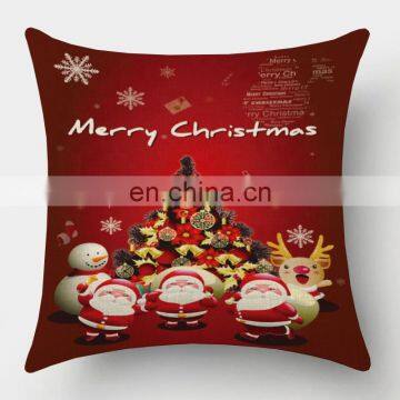 I@home Christmas Theme Simple Style Chair Sofa Linen Pillow Cushion Cover
