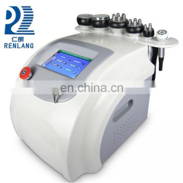 Multifunctional 6 in 1 ultrasonic high frequency Cavitation RF facial machine with microcurrent face lift