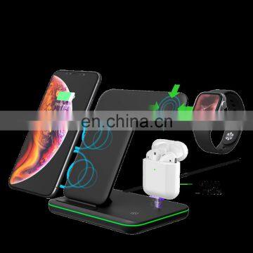 Wireless Mobile Phone Charger Fast Charging A Set Of Magnet Tips Mobile Phone Headset 3 In 1 Mobile Wireless Charger photo-6