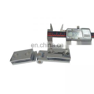 High Quality Bathroom Square Zinc Alloy Polished Glass to Glass Door Clamp