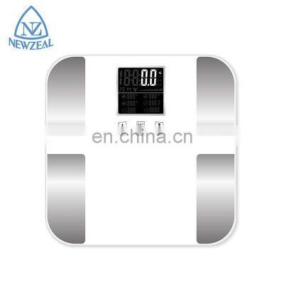 New Tempered Glass Large LCD Display Personal Digital Measuring Water Bathroom Body Fat Weighing Scale