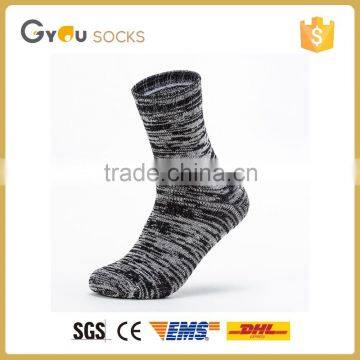 Asian boy color mixing knitted cotton men tube socks/ knitted machine