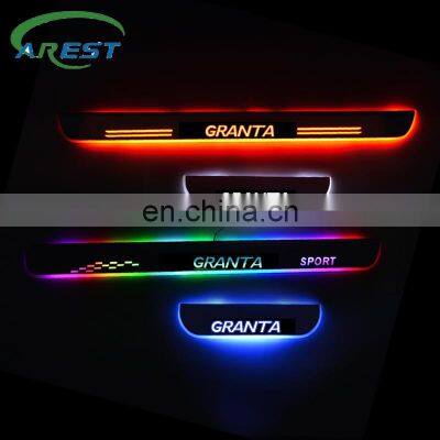 LED Car Door Sill Scuff Plate Light for Lada GRANTA 2011 2012-2019 Luminous Door Pedal Cover Trim Auto Accessories