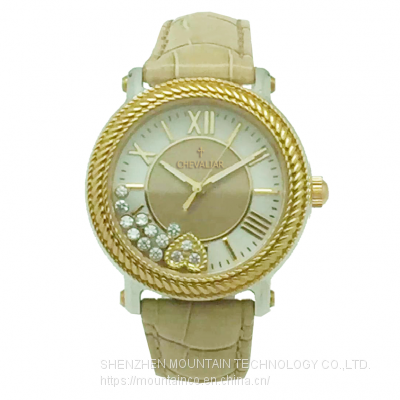 Genuine leather woman watch stainless steel fashion lady watch quartz wrist gift watches