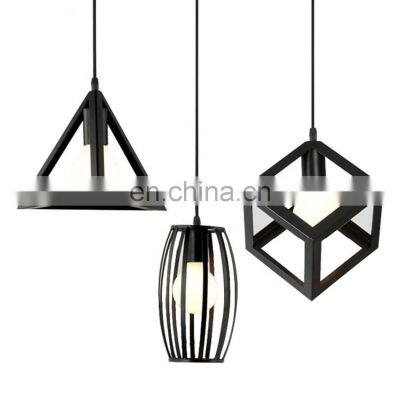 Industrial Metal Wire Cage Pendant Light E27 Nordic Loft Decorative Lamp