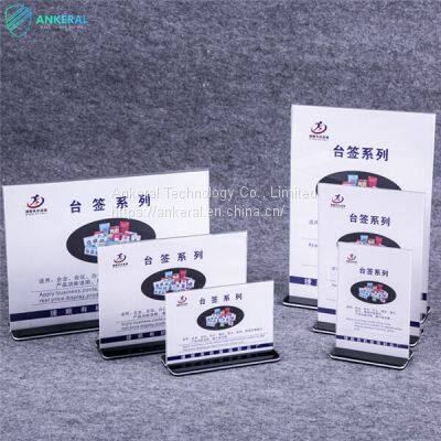 Buy Tabletop Standing Restaurant Menu Acrylic Sign Holder Customized Size Popular 2 Sided Picture Display photo-3