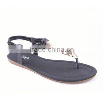 New Design Fashion Ladies Simple Flat Summer Elastic Loop Happy Feet Sandals 2016 photo-2