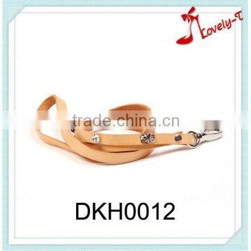 Cheap pu brown key holders strap hang around neck custom leather key chain