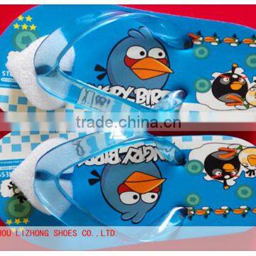 kid cartoon figures heat transfer printing flip flops