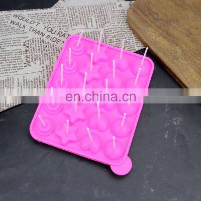 Best Quality 20 Cavity Multi Shape Food Grade Silicon Lollipop Mold photo-4