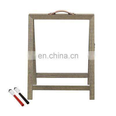 Clear Acrylic Vintage Gray Wood Tabletop Decorative Display Message Board photo-5