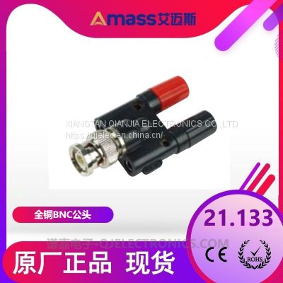 BNC Male with 2*4mm Stackable Binding Post 21.133 BNC male plug