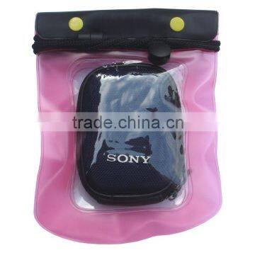 Factory plastic wallet plastic waterproof dry bag three zippers smart mobile phone holder bag