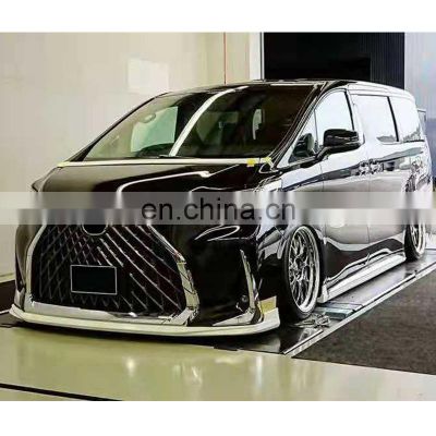 LM style body kit for Toyota Alphard Vellfire 2015 2016 2017 2018 2019 2020 2021 include front bumper assembly hood fender Lamp