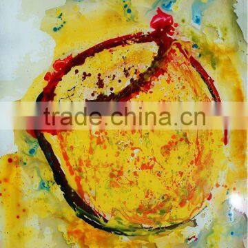 Luxury Abstract Glass Painting Design 3D