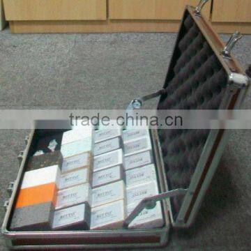 sell well tile aluminum case with sample board