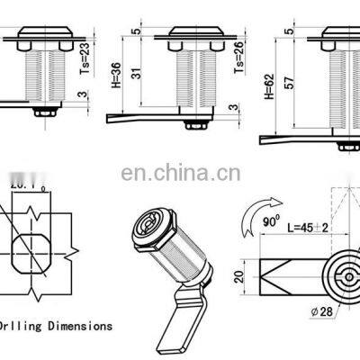 MS705D1~3 Cabinet Lock Factory Hot Wholesale Electric Cabine Cam Locks for Mailbox,toolbox photo-5