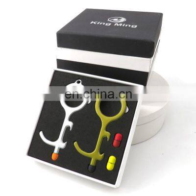 Multi-Tool Phone Stents Hands Free Touchless No Touch Screen Stylus Door Opener Keychain With Bottle Opener photo-2