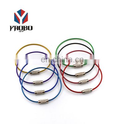 Solid Reputation For Lots Of Keys Rings Clasps Screw Locking Wire Cable Key Ring