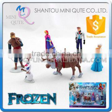 Mini Qute American hot sales 6 in1 5-11cm cartoon plastic Frozen doll princess anna & elsa olaf models action figures toys