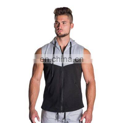 Sleeveless Hoodie Sleeveless Gym Sleeveless Hoodie  Blank  Print Adjustable Drawstring Hood