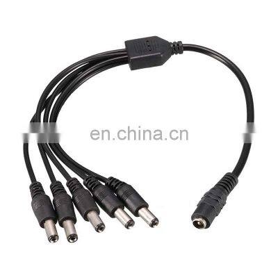 Dc 1 Male To 5  Way Female Power Plug Splitter Cable For Cctv Camera Led Strip