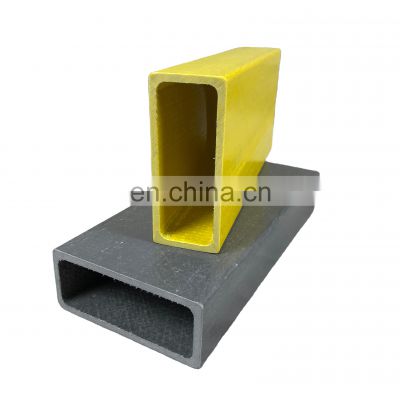 FRP/GRP Hollow Fiberglass Rod Tube Anti-aging Pultruded rectangle Hollow Tube