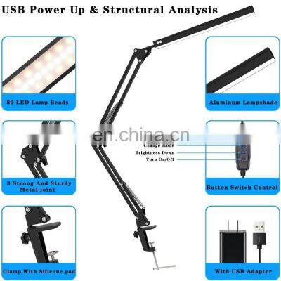 2022 New Hot Selling LED Touch Dimming Desk Lamp USB Charging Reading Eye Protection Table Lamp Learning Home LED Desk Lamp photo-5