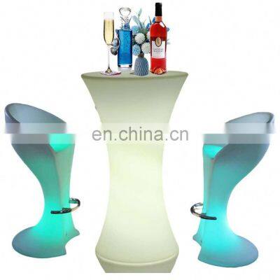 glowing plastic led bar tables/unique bar table furniture