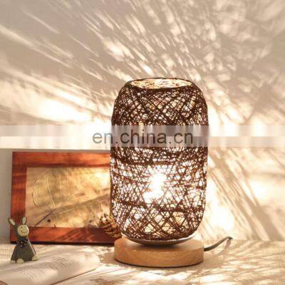 Unique Hot Sale Boho Rattan Style Table Lamp Decorative Kid's Room Bedroom LivingRoom Vietnam Manufacturer photo-4