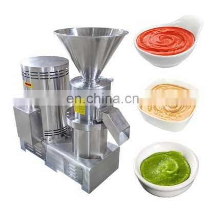 Small Tabletop Penut Butter Machine Tomato Sauce Cocoa Chili Paste Wet Colloid Mill Machine Industrial