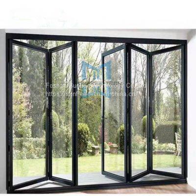 Bulk Bifold Doors Aluminium Folding Patio Exterior Aluminum bi Folding Glass Door Accordion Doors