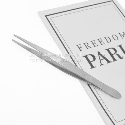 Stainless Steel Tweezers, Straight Elbow, Anti-skid Extension, Pointed, Toothed, Roughening, Thickening and Hardening Precision Tools photo-3