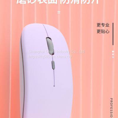 Student Office Silent Mouse Charging Wireless Single and Dual Mode 2.4g Bluetooth Macaroon Laptop Color Cross-border photo-3