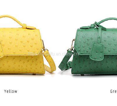 Women's Best Selling Small Square Bag With Ostrich Pattern Portable Messenger Bag