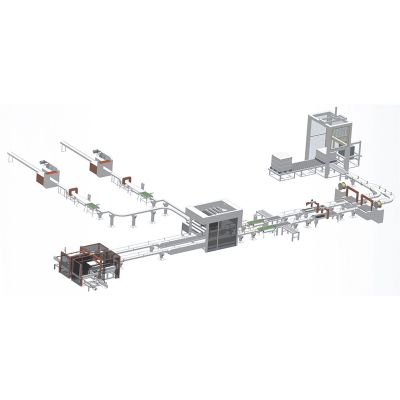 Logistics industrybox and palletizing production line Beverage industrypacking and palletizing linkage line