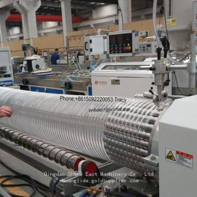 SHINE EAST Helix steel wire reinforced TPU thermoplastic Polyurethane air duct tube hose pipe extruder machine