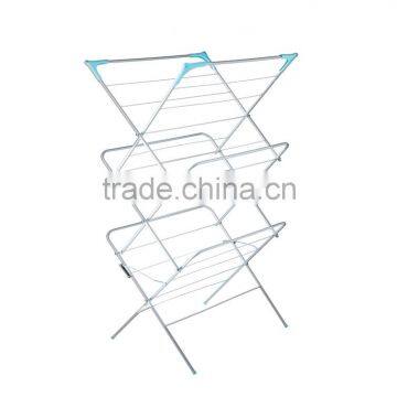 3 Tier Foldable Towel or Clothes Drying Rack With Handle