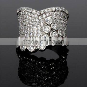 High Quality Fashion CZ Crown Shape Handmade Setting Luxury Ring Zircon Jewelry photo-6