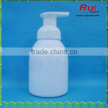 Hot sale 10oz PET soap foam pump bottle with 40mm foam pump/300ml cosmetic foam bottle with dispenser