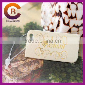 300g white card gold printing cheap jewelry hangtag