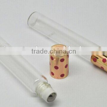 0.35oz deodorant roll on glass vial with metal roller ball