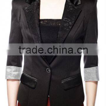 Black slim suit for women