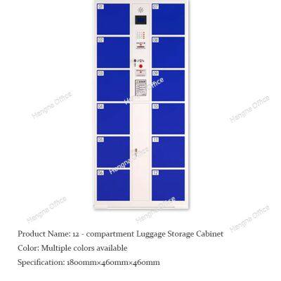 Commercial Infrared Barcode Electronic Lockers |Gym Electronic 12 - Door Secure Digital Locker
