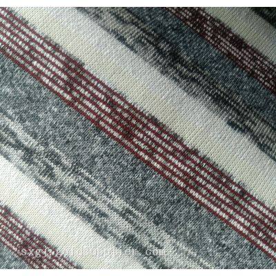 Premium 100% Polyester Yarn-Dyed Striped Coarse Needle Hacci Brushed Fleece Fabric for Winter Sweaters?